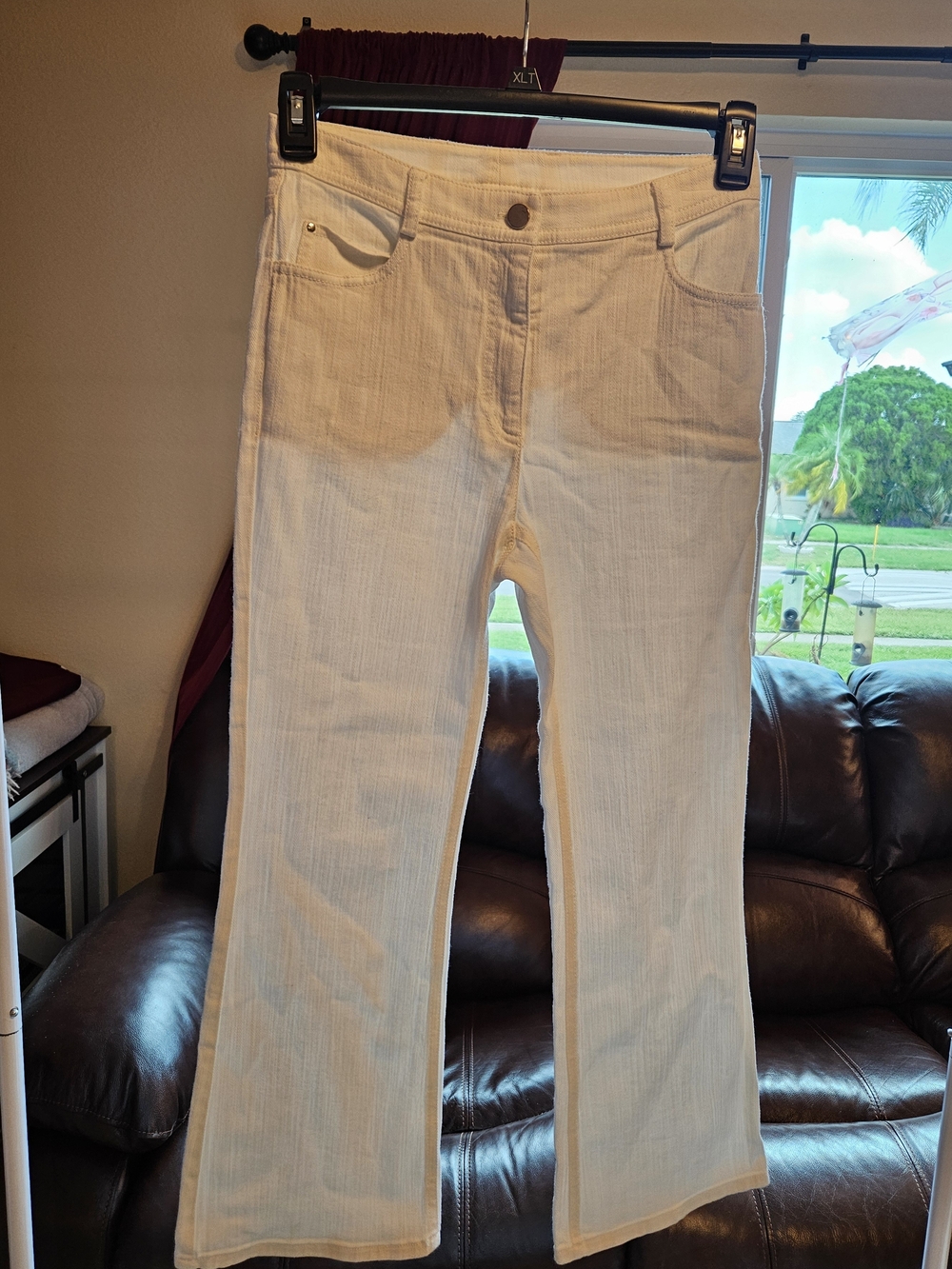 Akris Punto White Wide-Leg Crop Jeans